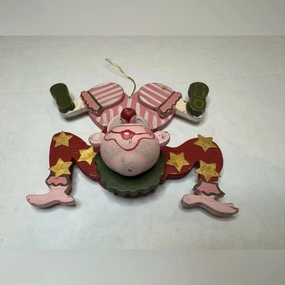 Vintage Clown‎ Wooden Ornaments Wooden Silly Clown